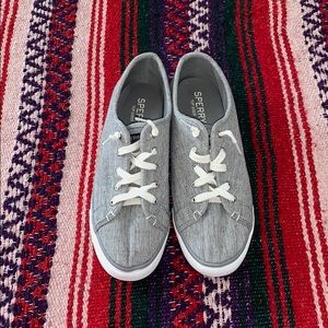 Women’s Grey Sperry Laced Shoes Size 10M